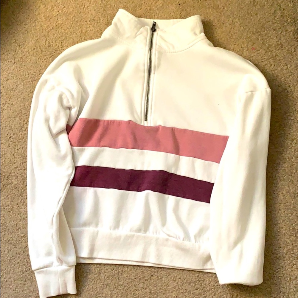 cropped zip up sweatshirt